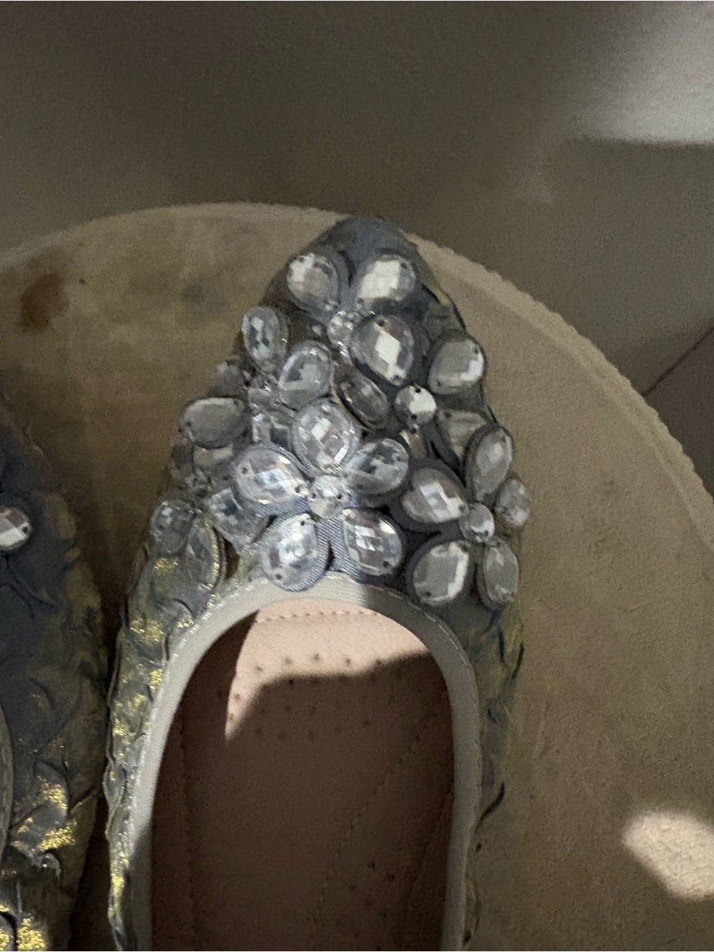 Embellished Light Blue Women’s Ballet Flats